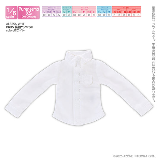 【AZONE】PNXS 長袖襯衫II / Pureneemo ruruko OB24 藍豆豆 Blythe