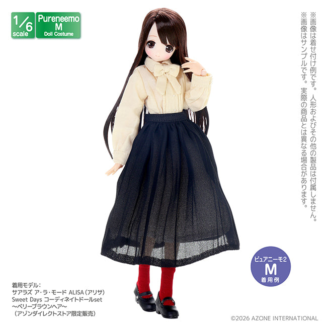 【AZONE】PNM 蝴蝶結襯衫V / Pureneemo ruruko OB24 藍豆豆 Blythe