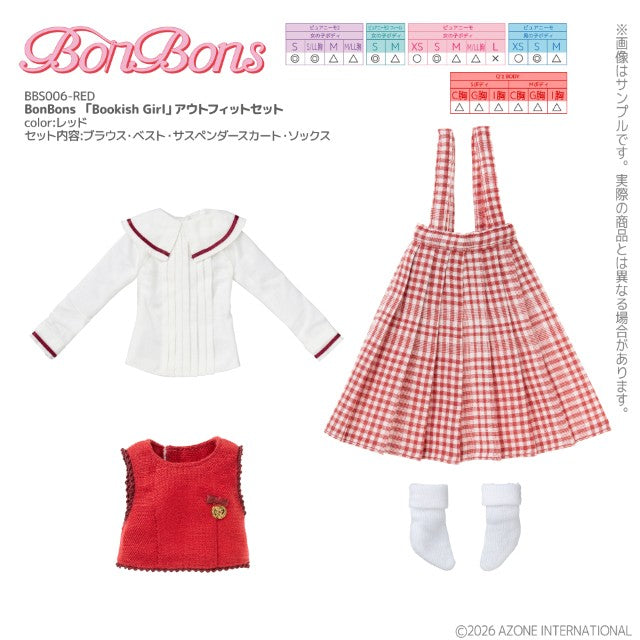【AZONE】BonBons Bookish Girl 服飾套組 2 款 預購 / Blythe Pureneemo OB22 ruruko
