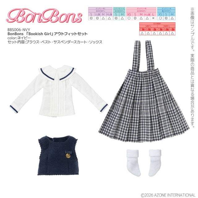 【AZONE】BonBons Bookish Girl 服飾套組 2 款 預購 / Blythe Pureneemo OB22 ruruko