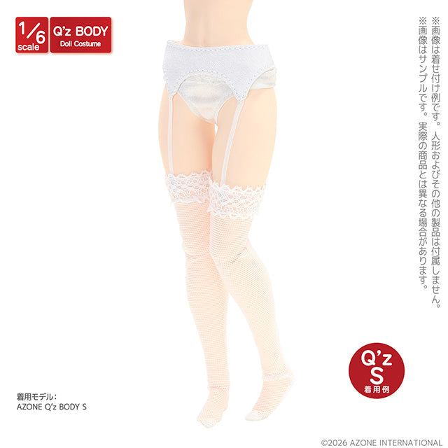 【AZONE】Q'z  薄紗吊帶襪 / Pureneemo OB24 藍豆豆 Blythe