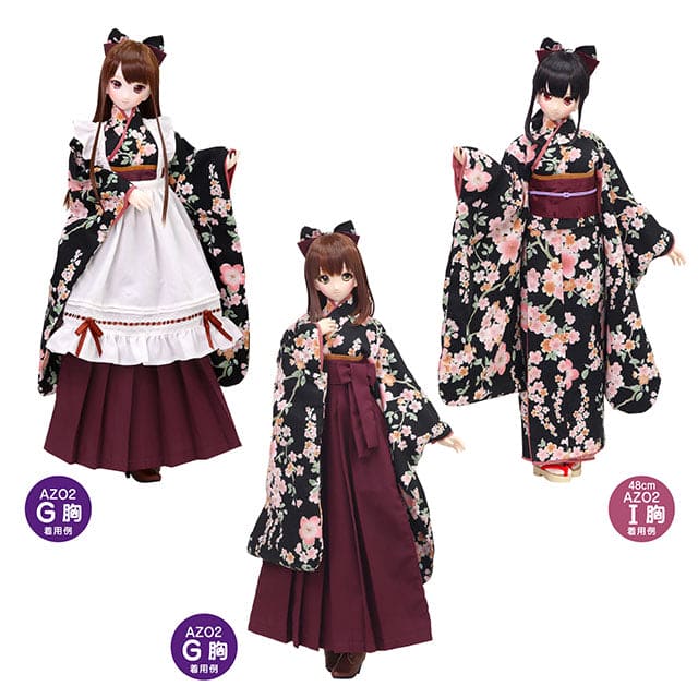 【AZONE】Sakura Dance Furisode and Hakama Set / BJD 3 points AZO2 45cm 48cm 50cm Dollfie Dream