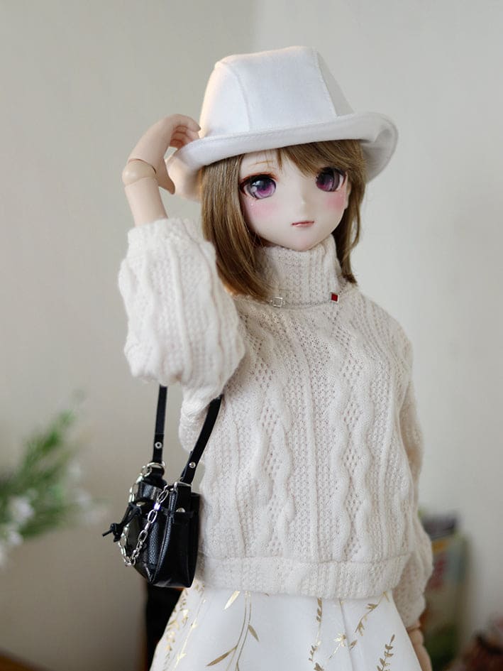 【1PinFun】束口小肩包 黑色 / 1/3 1/4 Dollfie Dream MDD AZO2 AngelPhilia - 紀物書館+JiWu Bookstore