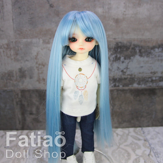 【Fatiao Doll Shop】FWS-001 Baby Wig Blue and Purple Gradient / 7-8 inch BJD 1/4 scale