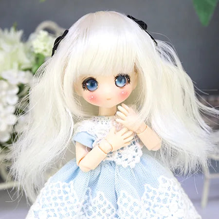 【Dollce】リボンウェーブ ベビーウィッグ マルチカラー / 4インチ SweetDoll オビツ OB11 球体関節人形 12分