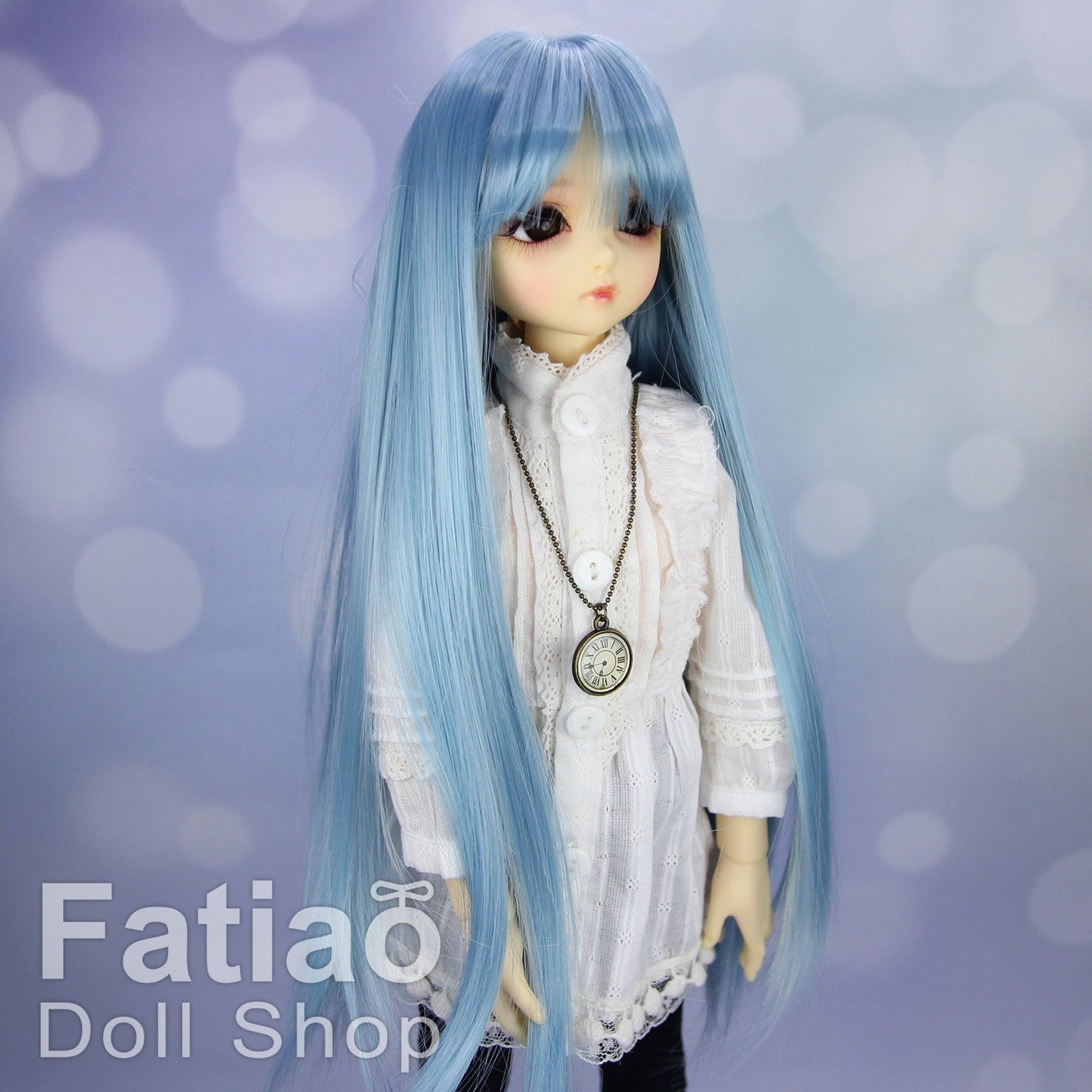 【Fatiao Doll Shop】FWS-001 Baby Wig Blue and Purple Gradient / 7-8 inch BJD 1/4 scale