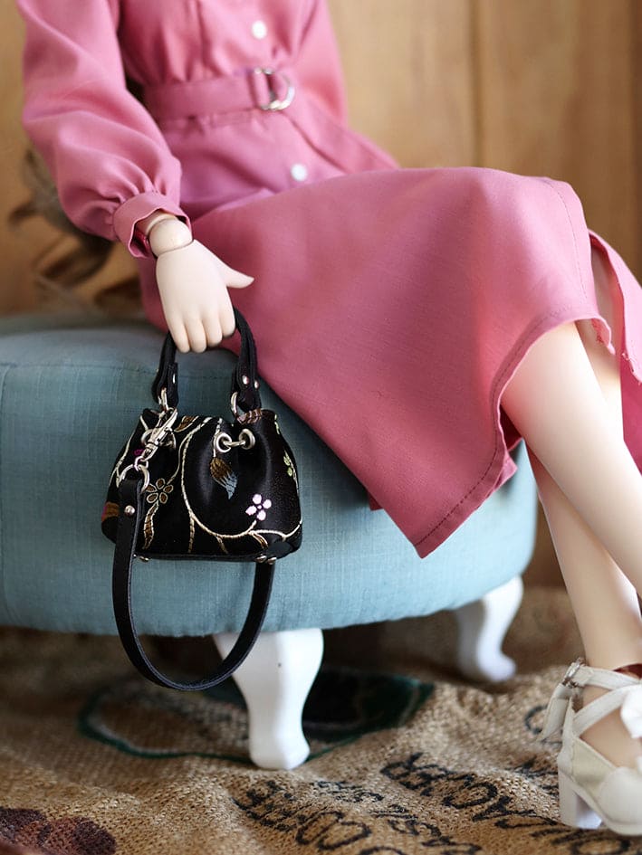 【1PinFun】兩用包 黑花 / BJD 1/3 1/4 SD DD MDD MSD OB50 AZONE AZO2 AngelPhilia - 紀物書館+JiWu Bookstore