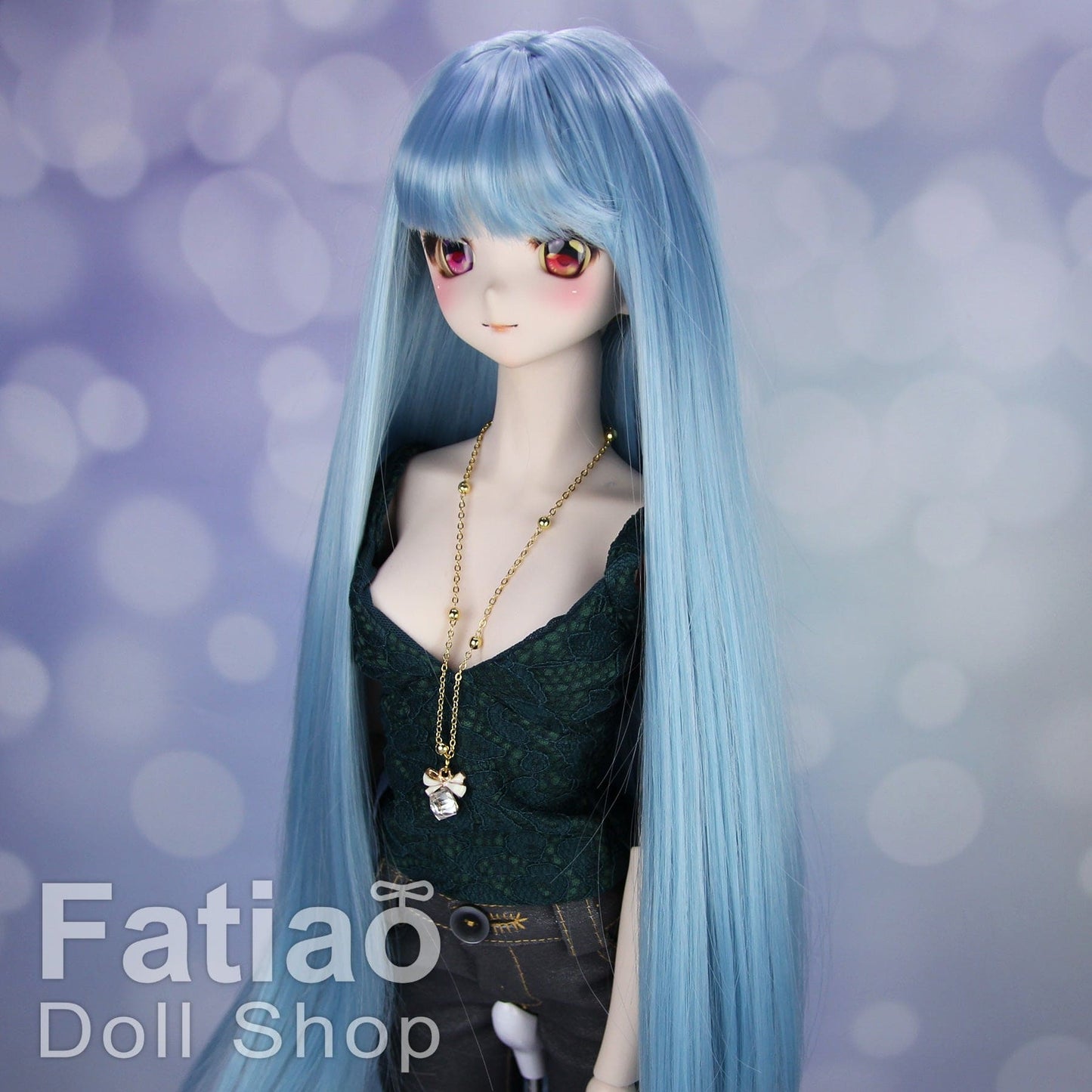 【Fatiao Doll Shop】FWS-001 Baby Wig Blue and Purple Gradient / 7-8 inch BJD 1/4 scale