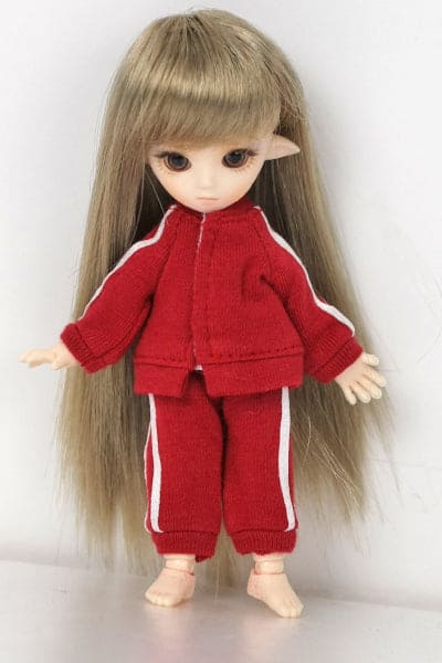 【PARABOX】運動服套組 紅 / OBITSU OB11 Azone Picconeemo SugarCups - 紀物書館+JiWu Bookstore