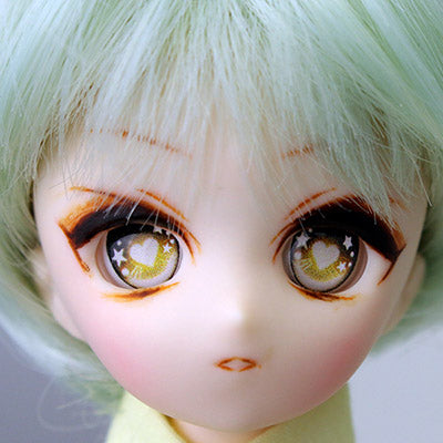 【PARABOX】卡通閃眼 壓克力娃眼 愛心款 12mm / OB11 小寵 1/6 BJD