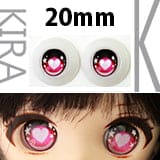 【PARABOX】卡通閃眼 壓克力娃眼 愛心款 20mm / MDD Angel Philia 1/4 BJD
