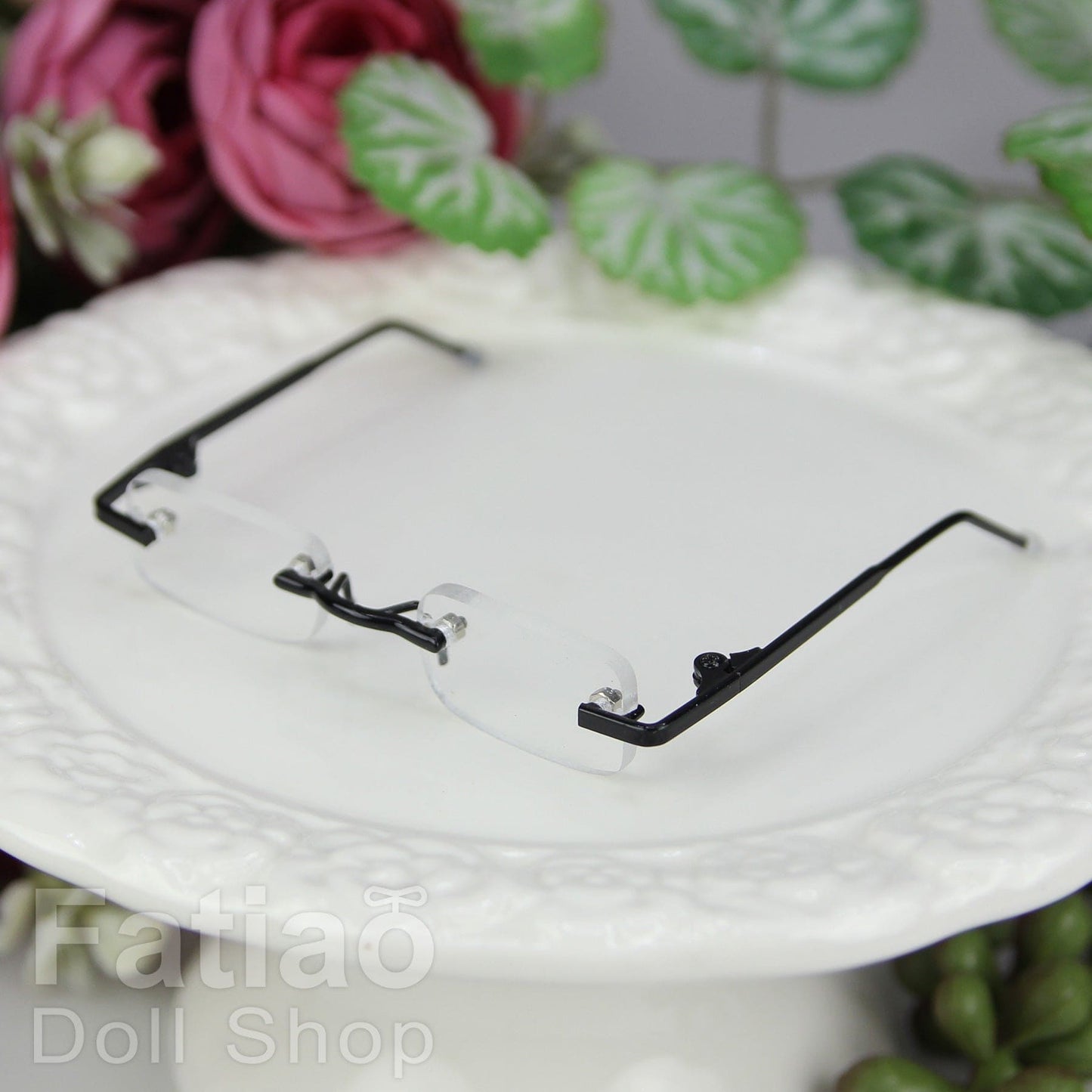 【Fataio Doll Shop】スクエアリムレスメガネ/BJD 3点式 SD DD MDD