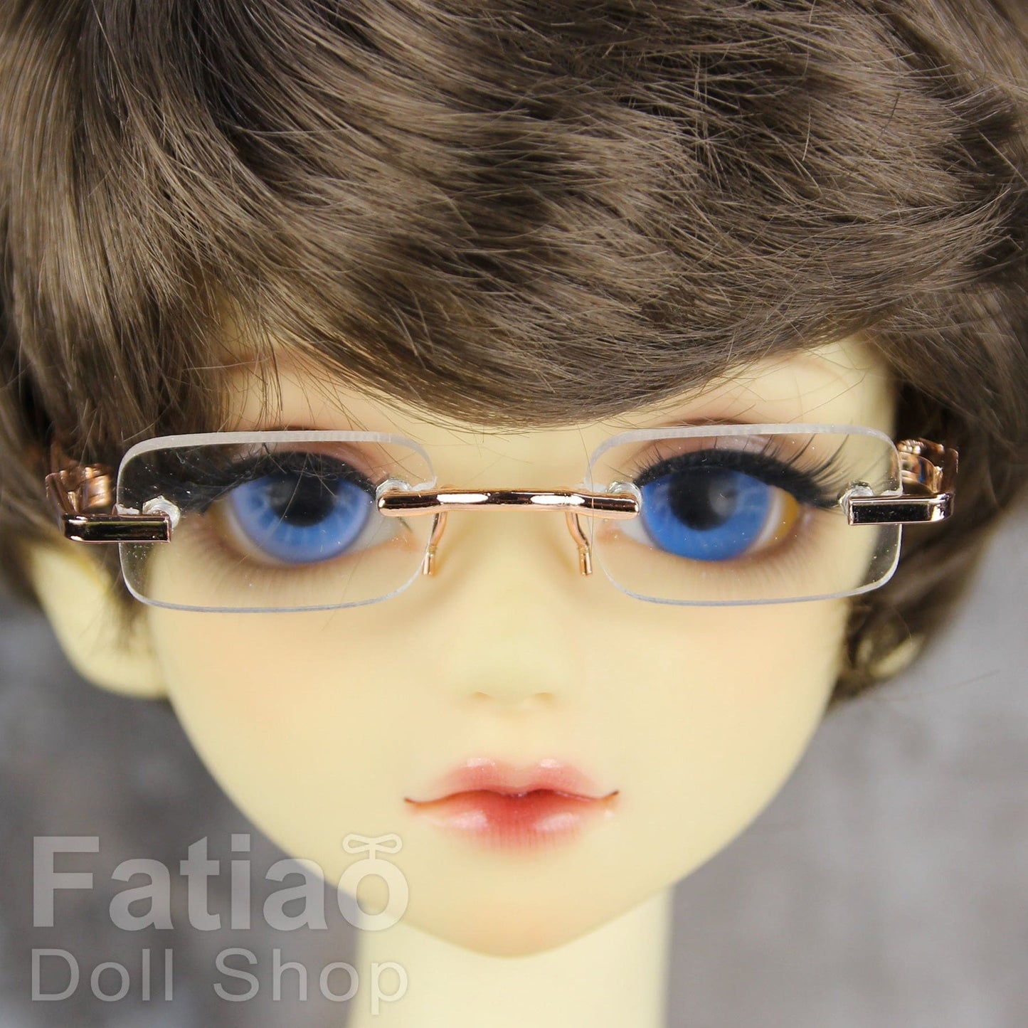 【Fataio Doll Shop】スクエアリムレスメガネ/BJD 3点式 SD DD MDD