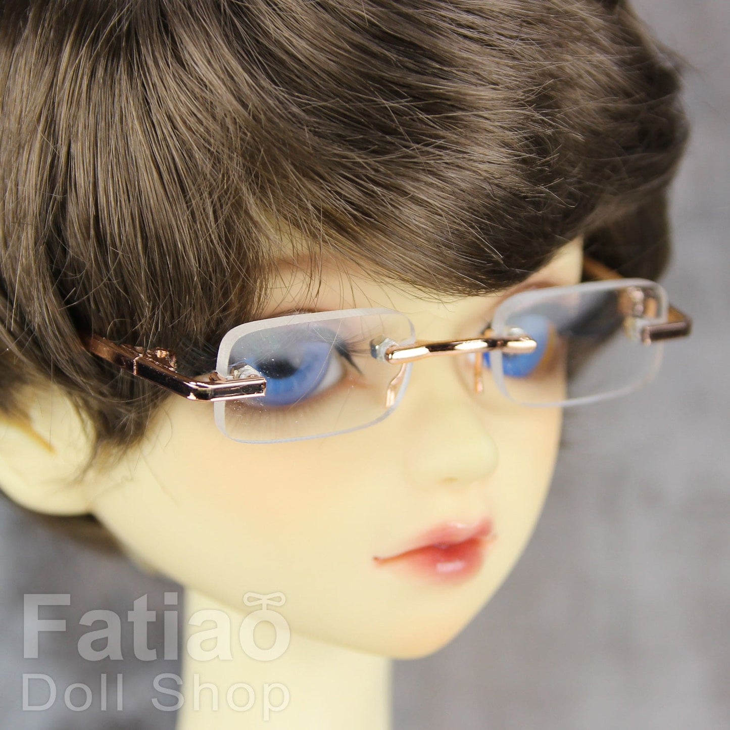 【Fataio Doll Shop】スクエアリムレスメガネ/BJD 3点式 SD DD MDD