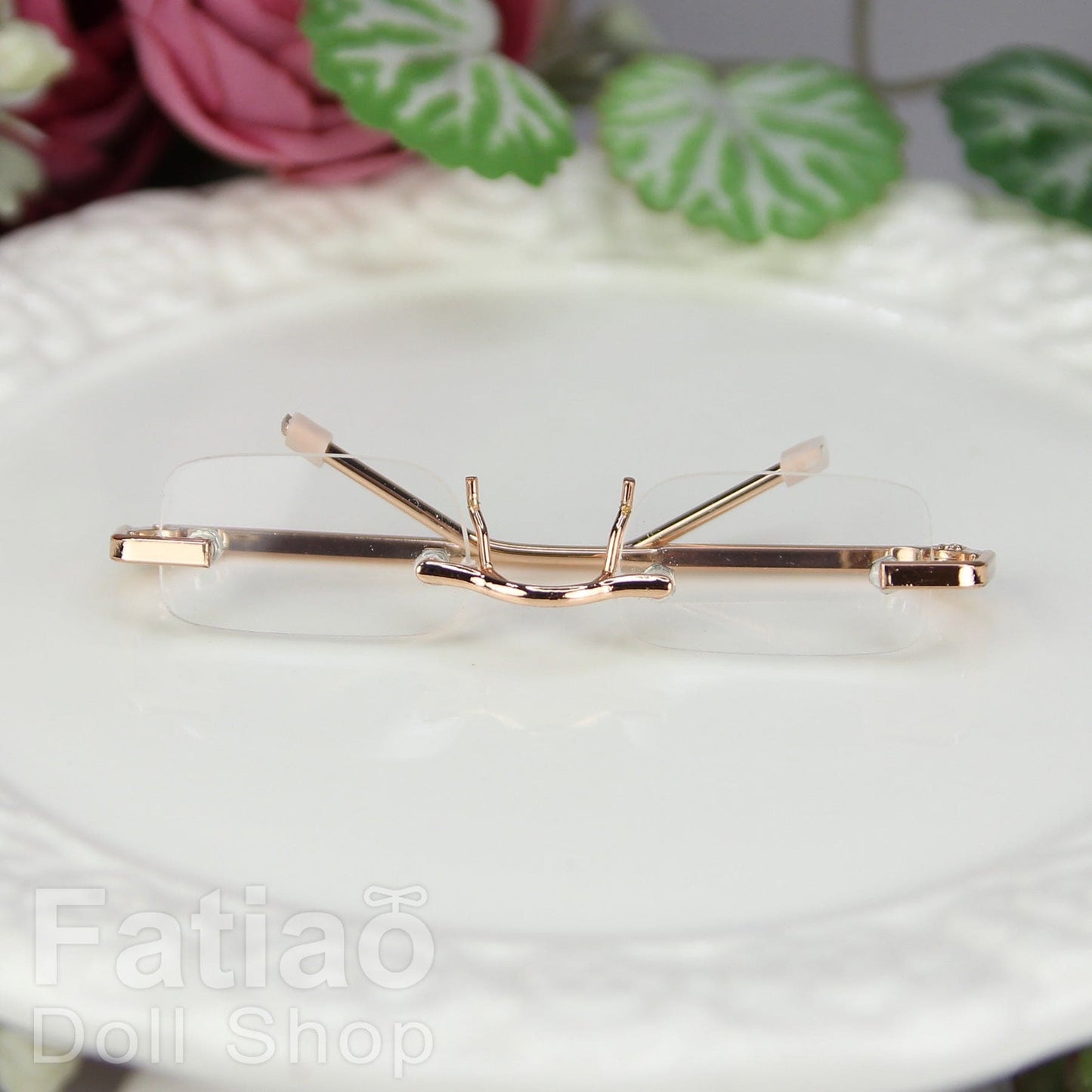 【Fataio Doll Shop】スクエアリムレスメガネ/BJD 3点式 SD DD MDD