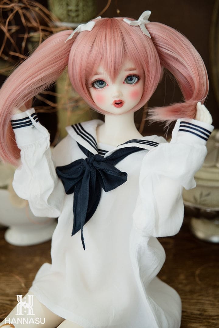 【HANNASU】HW-1128 娃用假髮 多色 / 8~9吋 BJD DD 1/3 MDD - 紀物書館+JiWu Bookstore
