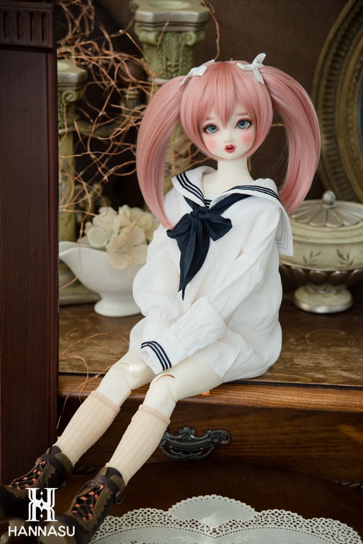 【HANNASU】HW-1128 娃用假髮 多色 / 8~9吋 BJD DD 1/3 MDD - 紀物書館+JiWu Bookstore