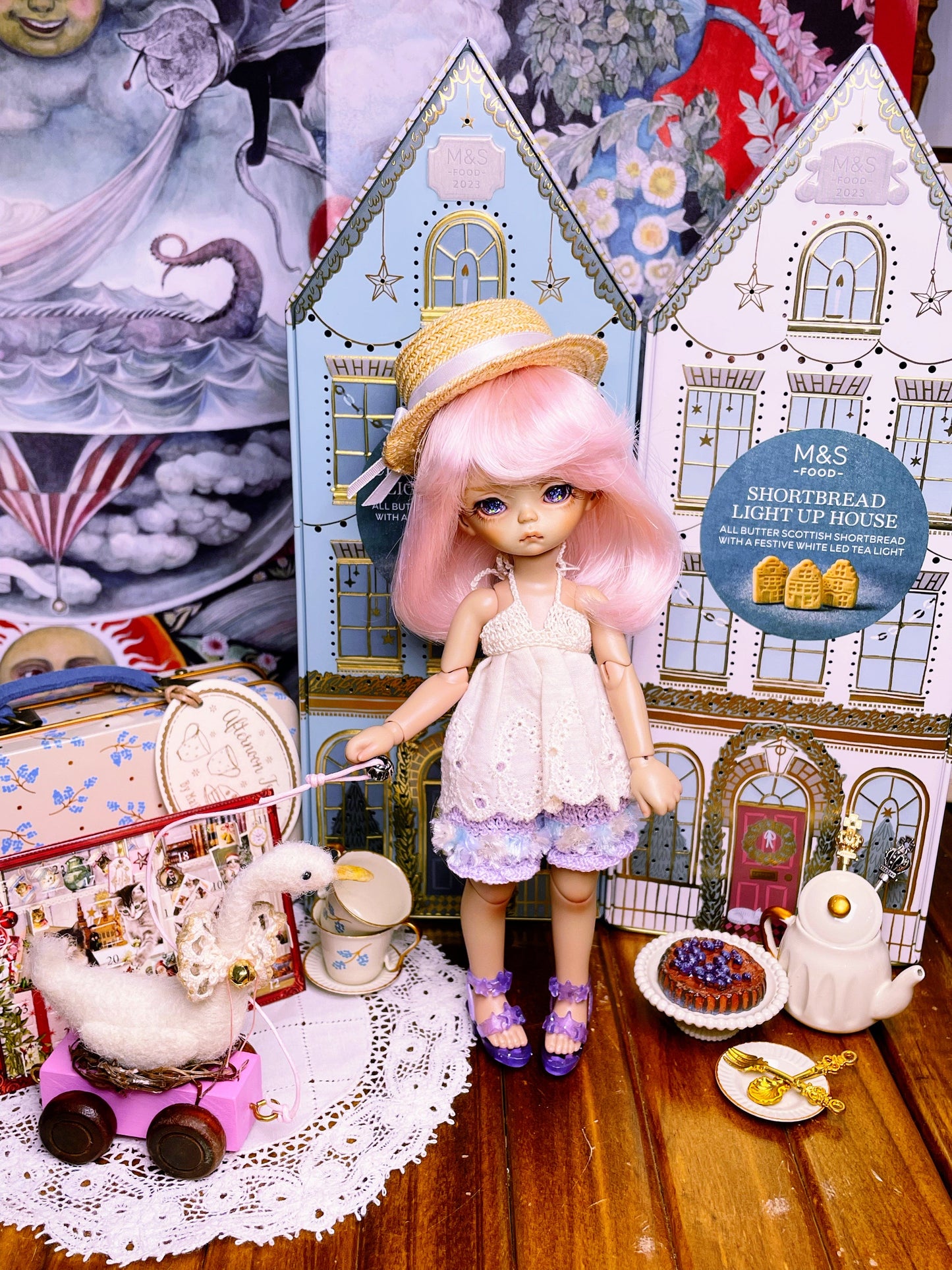 [Dear My Lady] Semi-resin flashing purple nebula / 8mm BJD Cocoriang OBITSU