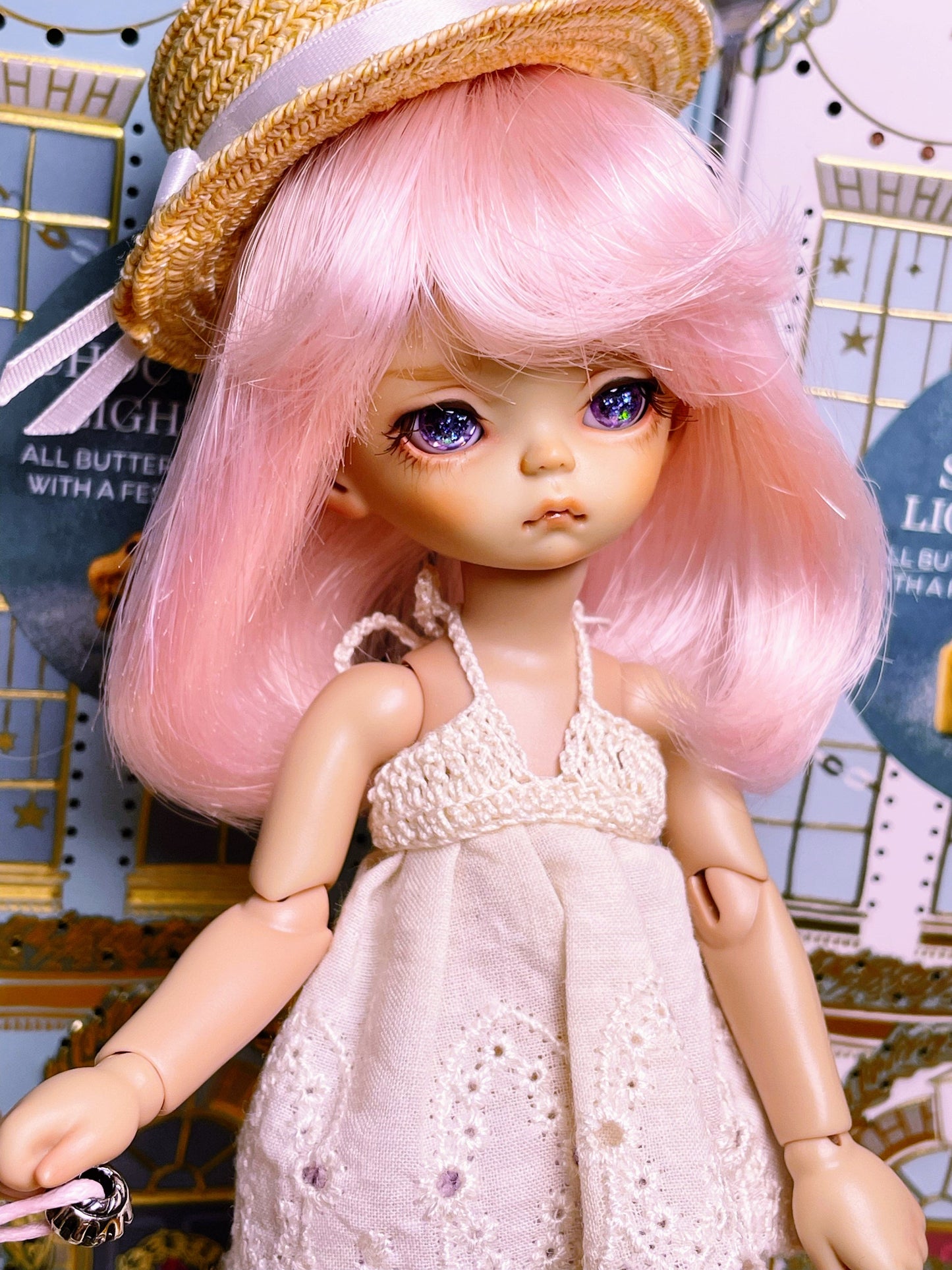 [Dear My Lady] Semi-resin flashing purple nebula / 8mm BJD Cocoriang OBITSU