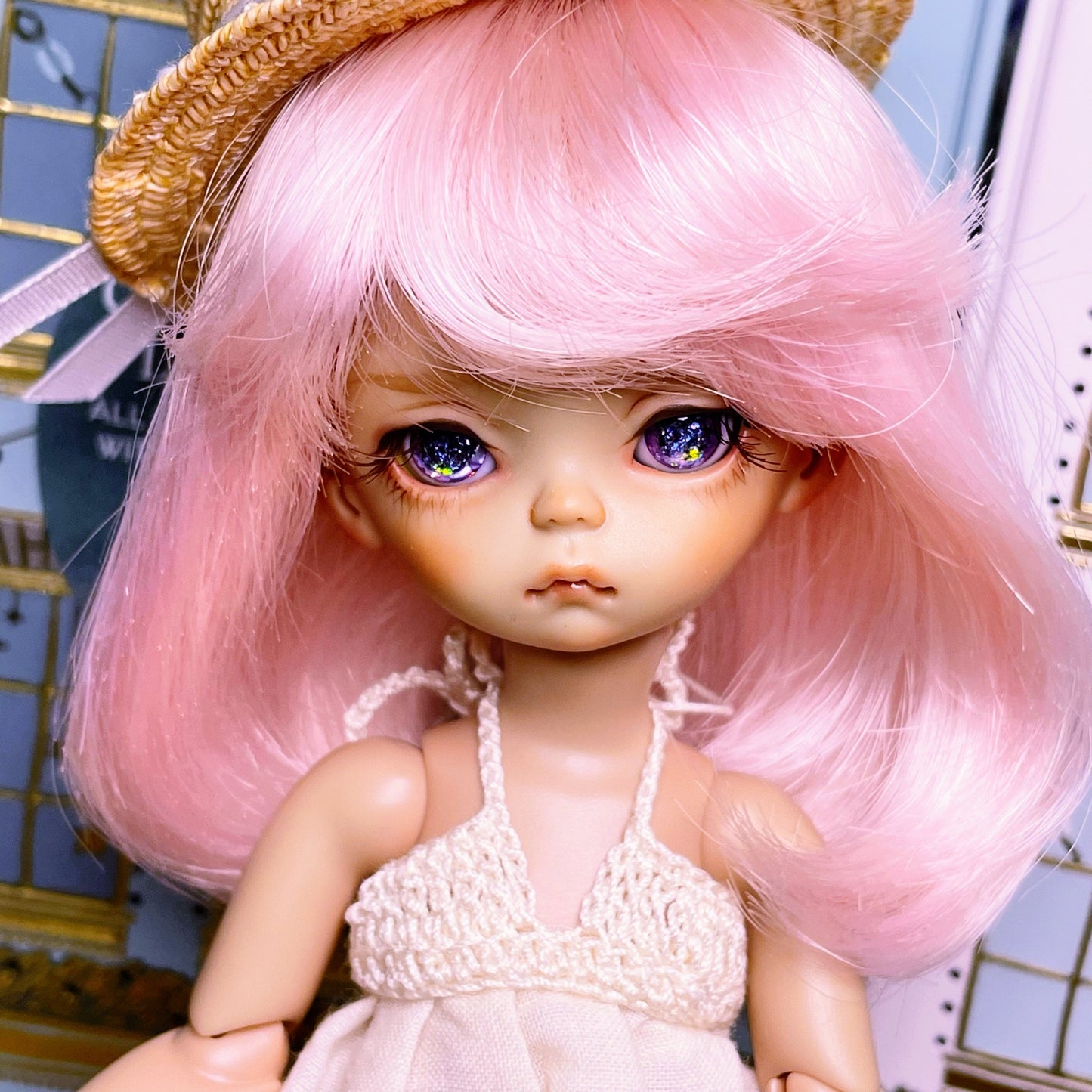 [Dear My Lady] Semi-resin flashing purple nebula / 8mm BJD Cocoriang OBITSU