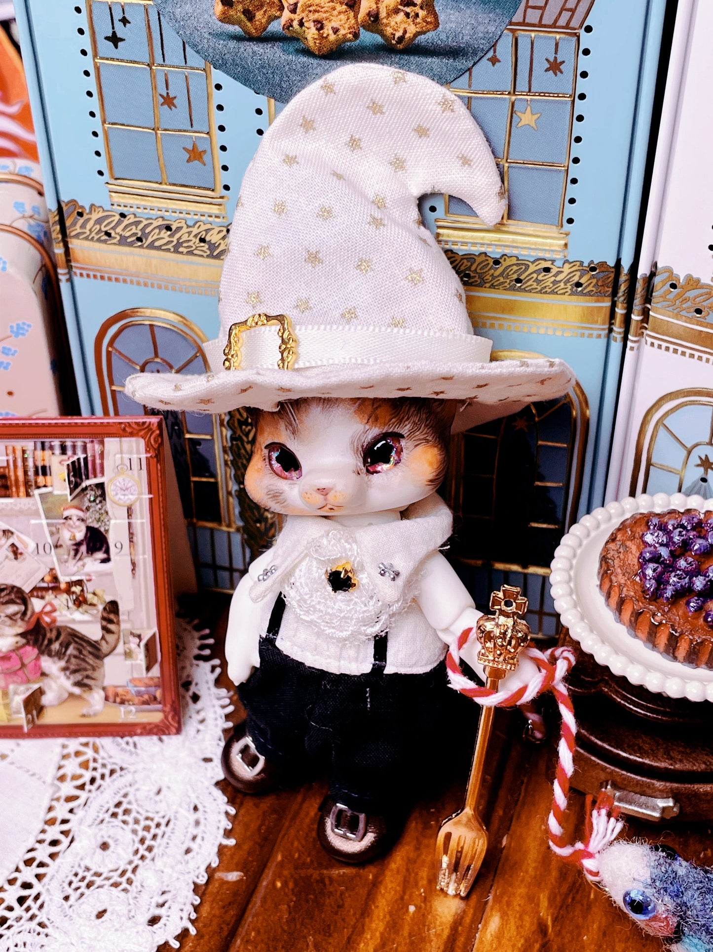 【Dear My Lady】Semi-resin sparkling rose champagne black diamond star/12mm BJD Cocoriang OBITSU OB11