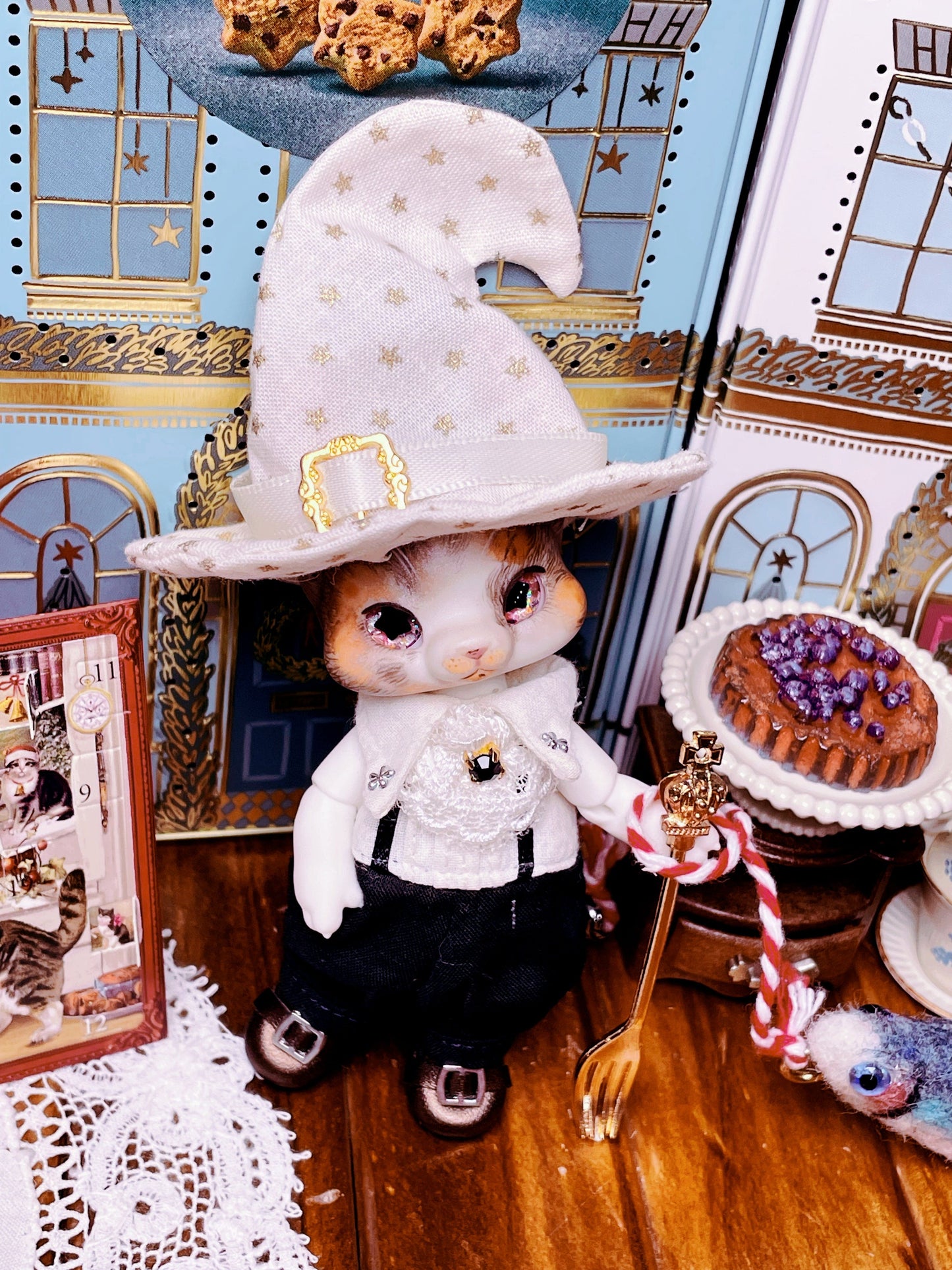 【Dear My Lady】半樹脂閃眼 玫瑰香檳 黑鑽星 / 12mm BJD Cocoriang OBITSU OB11