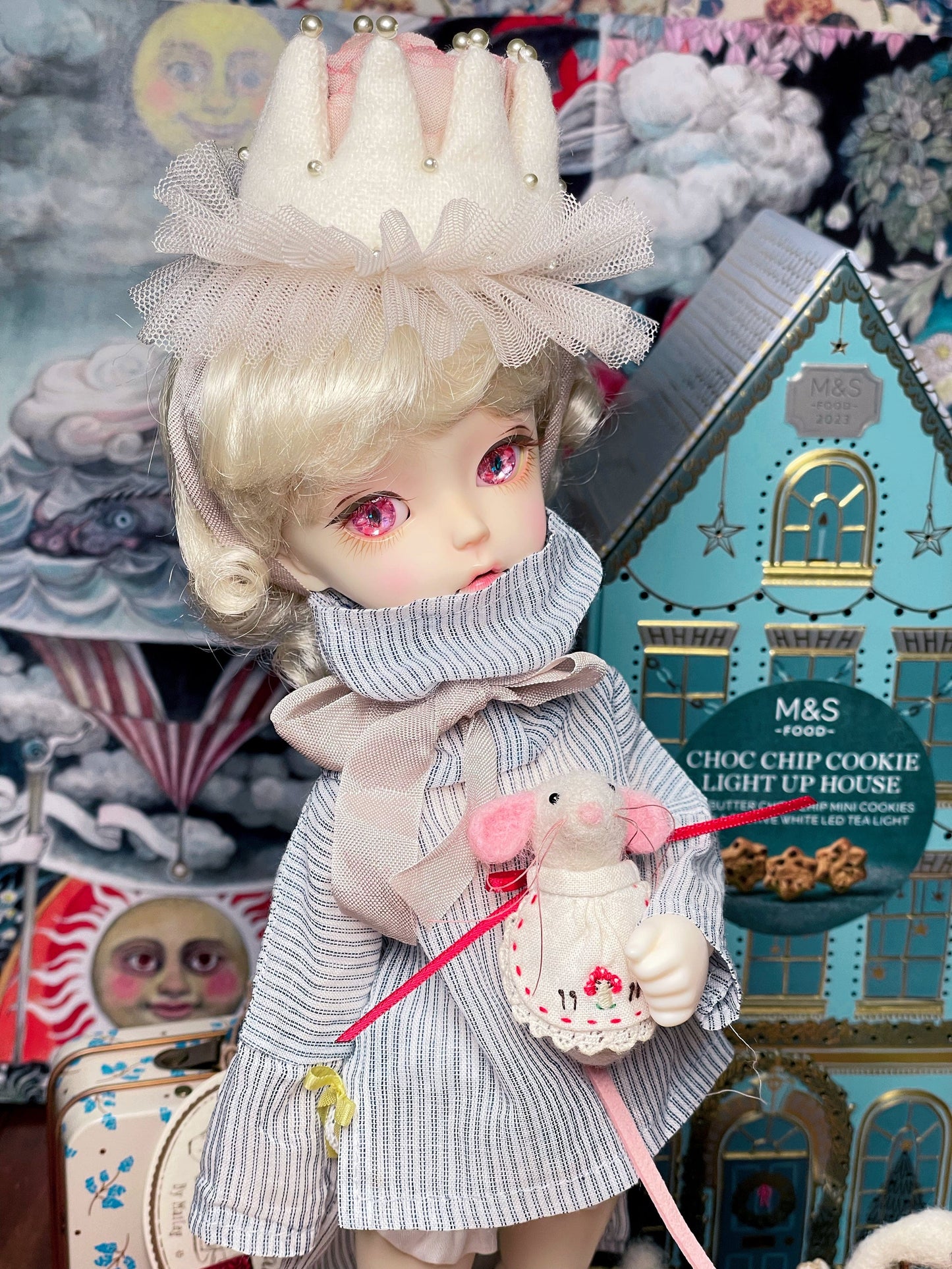 【Dear My Lady】Semi-resin glittering rose champagne cat pupils/12mm BJD Cocoriang OBITSU OB11