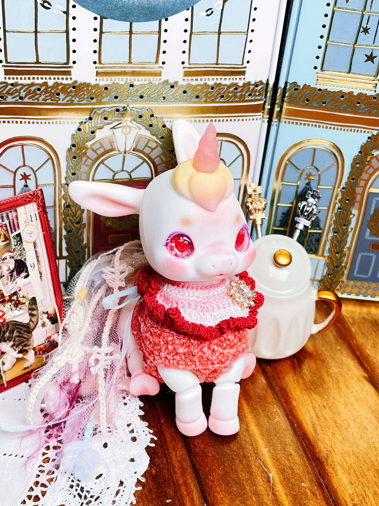 【Dear My Lady】Semi-resin sparkling bubble gum pink love pupils/12mm BJD Cocoriang OBITSU OB11