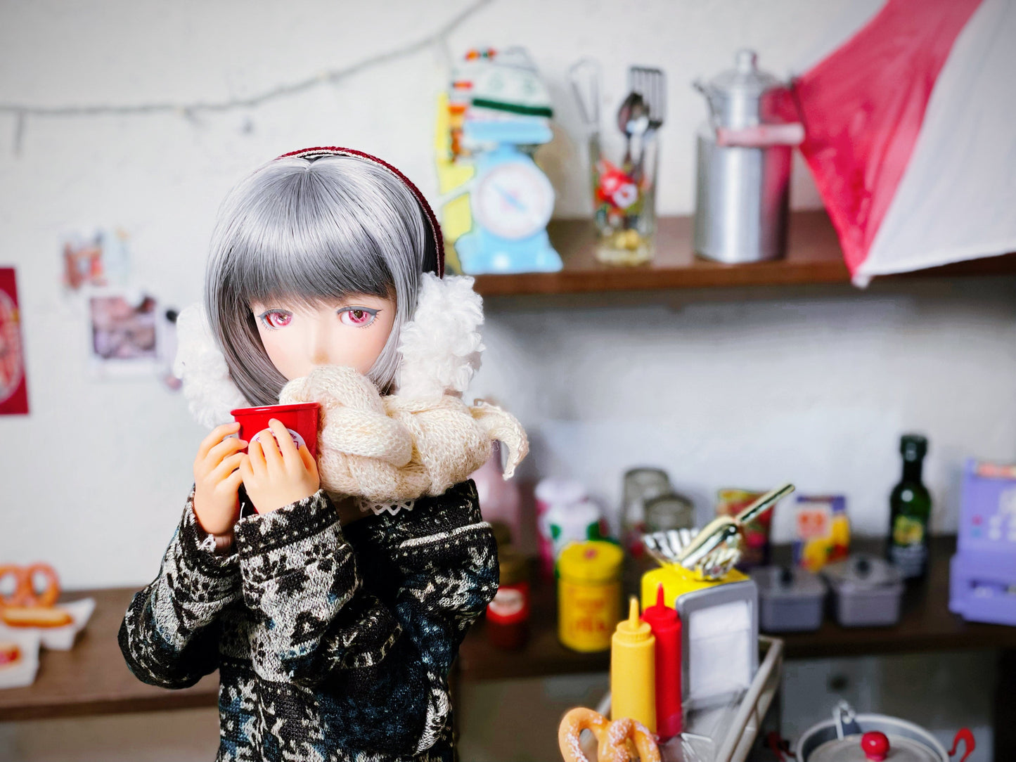 [Dear My Lady] Semi-resin glittering strawberry gummy rainbow/12mm BJD OBITSU OB11 6 points 4 points