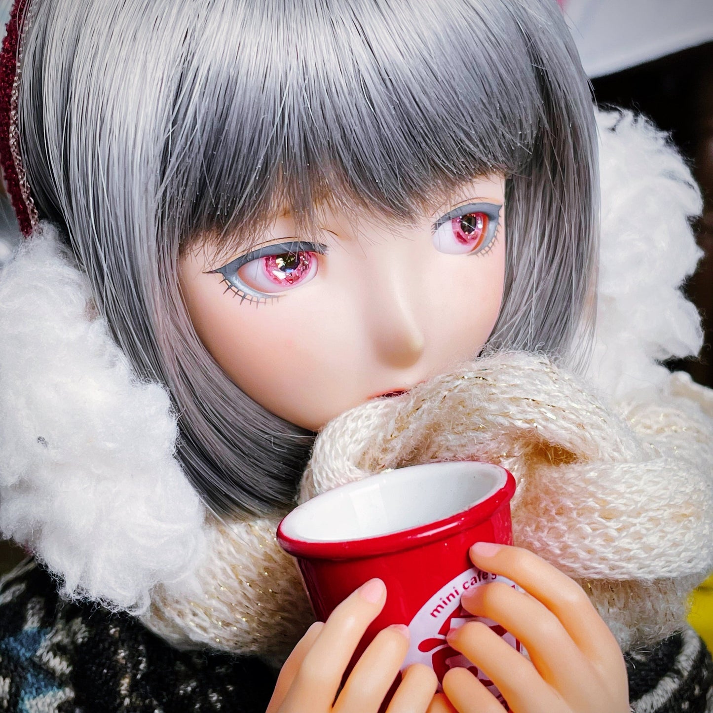 【Dear My Lady】半樹脂閃眼 草莓軟糖 小虹 / 12mm BJD OBITSU OB11 6分 4分