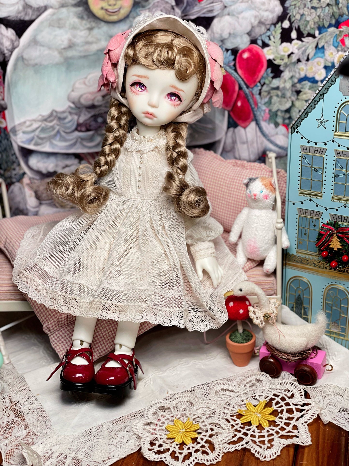 【Dear My Lady】半樹脂閃眼 泡泡糖 紫 星星瞳 / 14mm BJD 3分 4分 6分