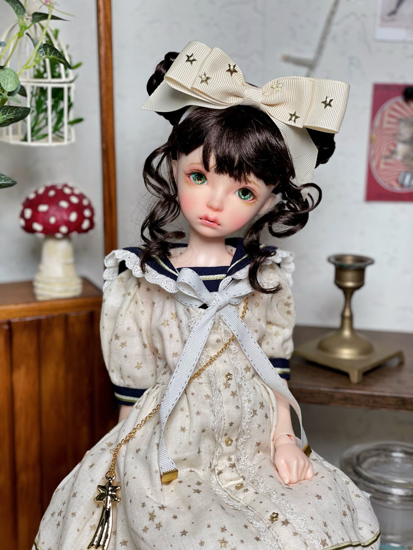 【Dear My Lady】半樹脂閃眼 森林午茶 星星瞳 / 14mm BJD 3分 4分 6分