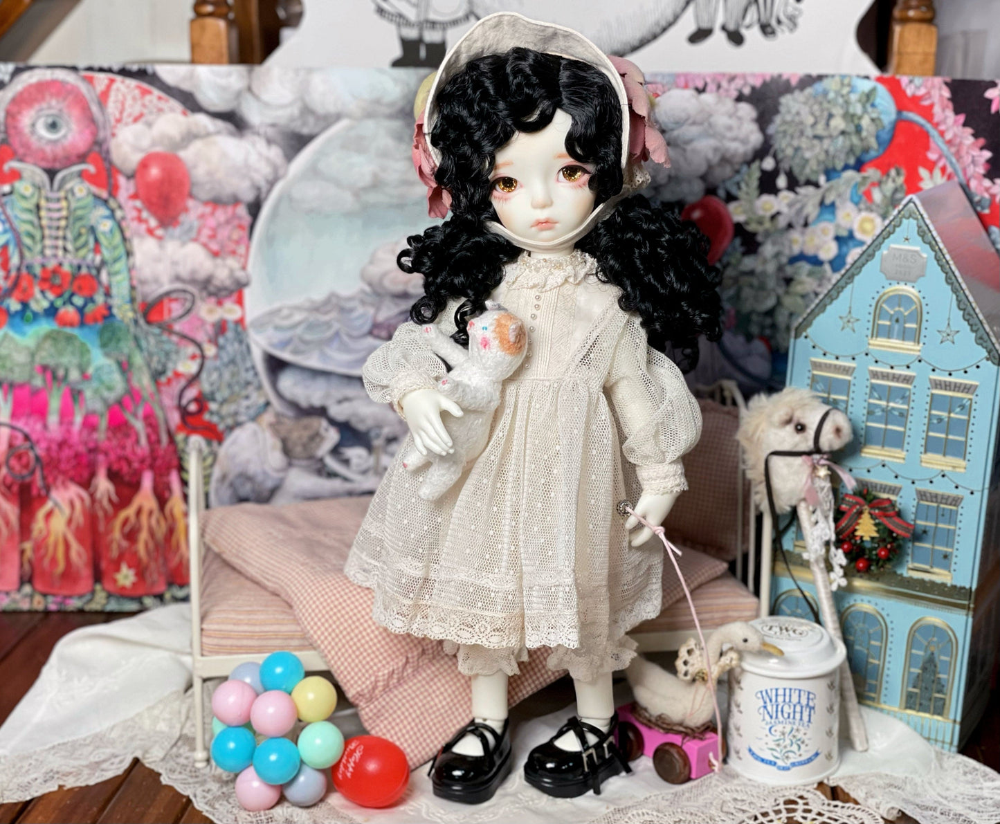 【Dear My Lady】半樹脂閃眼 金色香檳 霧金瞳 / 14mm BJD 3分 4分 6分