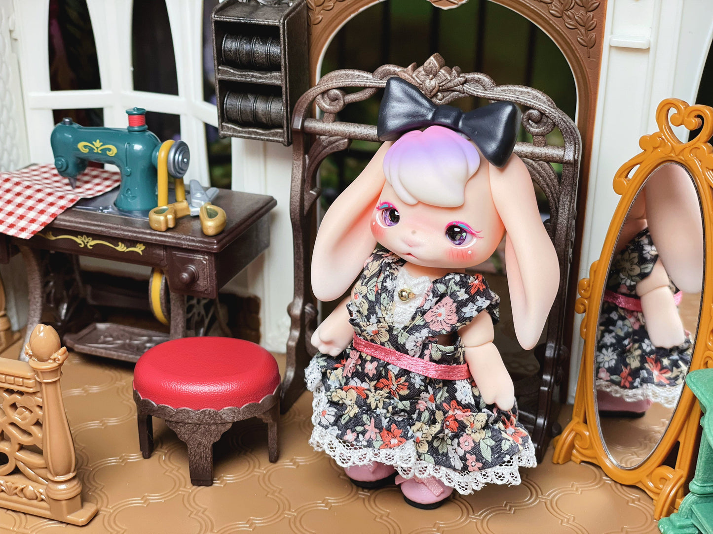 【Dear My Lady】半樹脂閃眼 萊姆紫 深黑瞳 / 8mm BJD kumukuku Cocoriang OBITSU 小寵