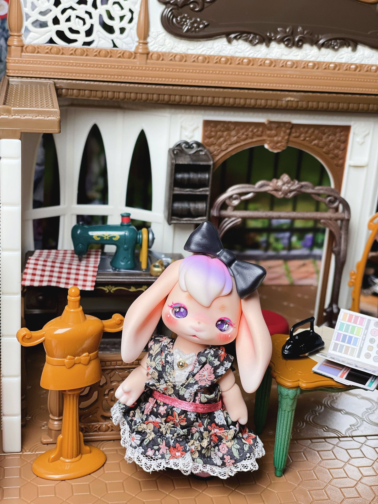 【Dear My Lady】セミレジン フラッシング ビー玉 ソーダグレープ パープル シルバー瞳 / 8mm BJD クムクク ココリアン オビツ 小型ペット