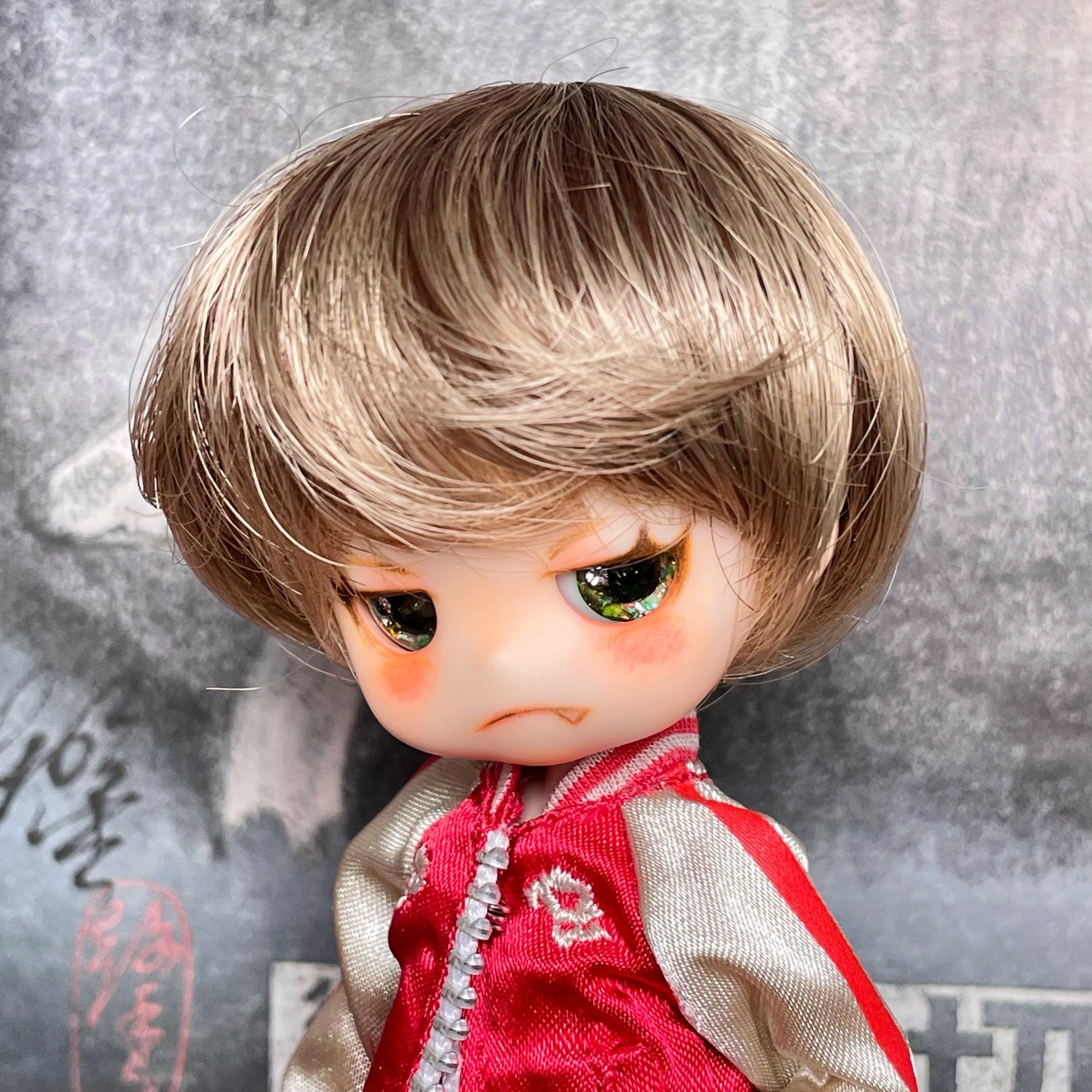 【Dear My Lady】半樹脂閃眼 綠精靈 深黑瞳 閃鑽 / 12mm BJD kumukuku Cocoriang AngelPhilia 4分 6分