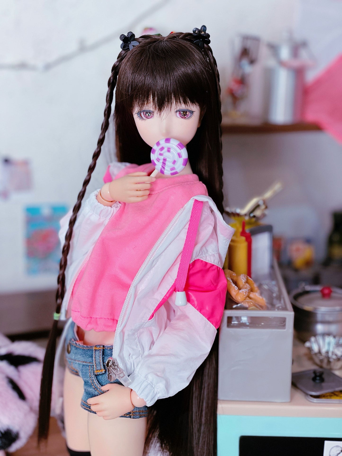 [Dear My Lady] Semi-resin sparkling bubble gum dark pink and black pupils/12mm BJD Cocoriang AngelPhilia 4 points 6 points