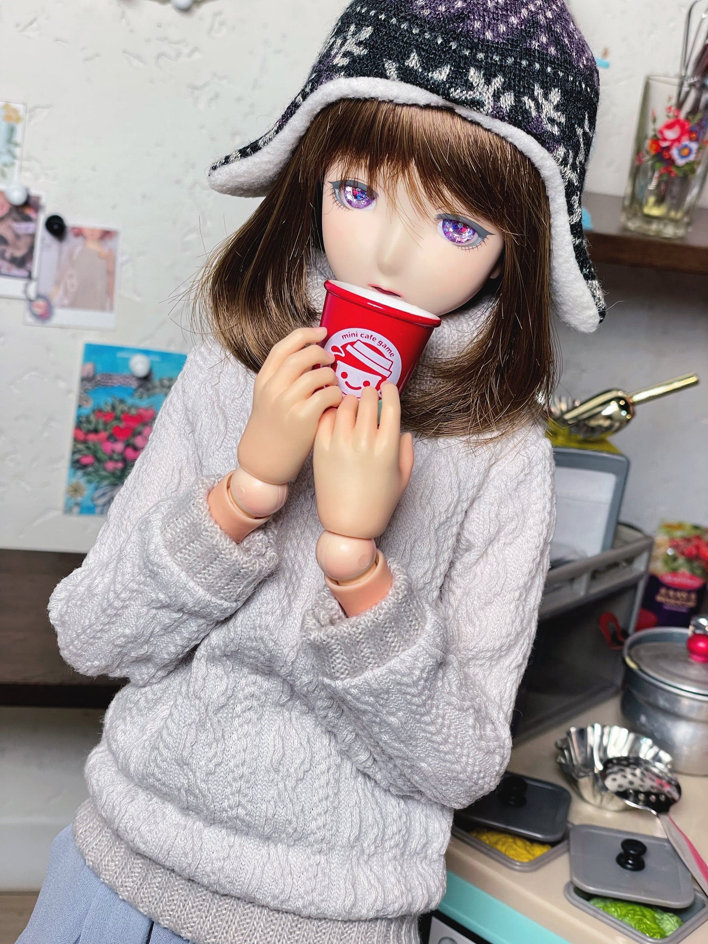 [Dear My Lady] Semi-resin glittering purple stars and purple diamond pupils/14mm BJD 3 points 4 points 6 points iMdaDoll AngelPhilia