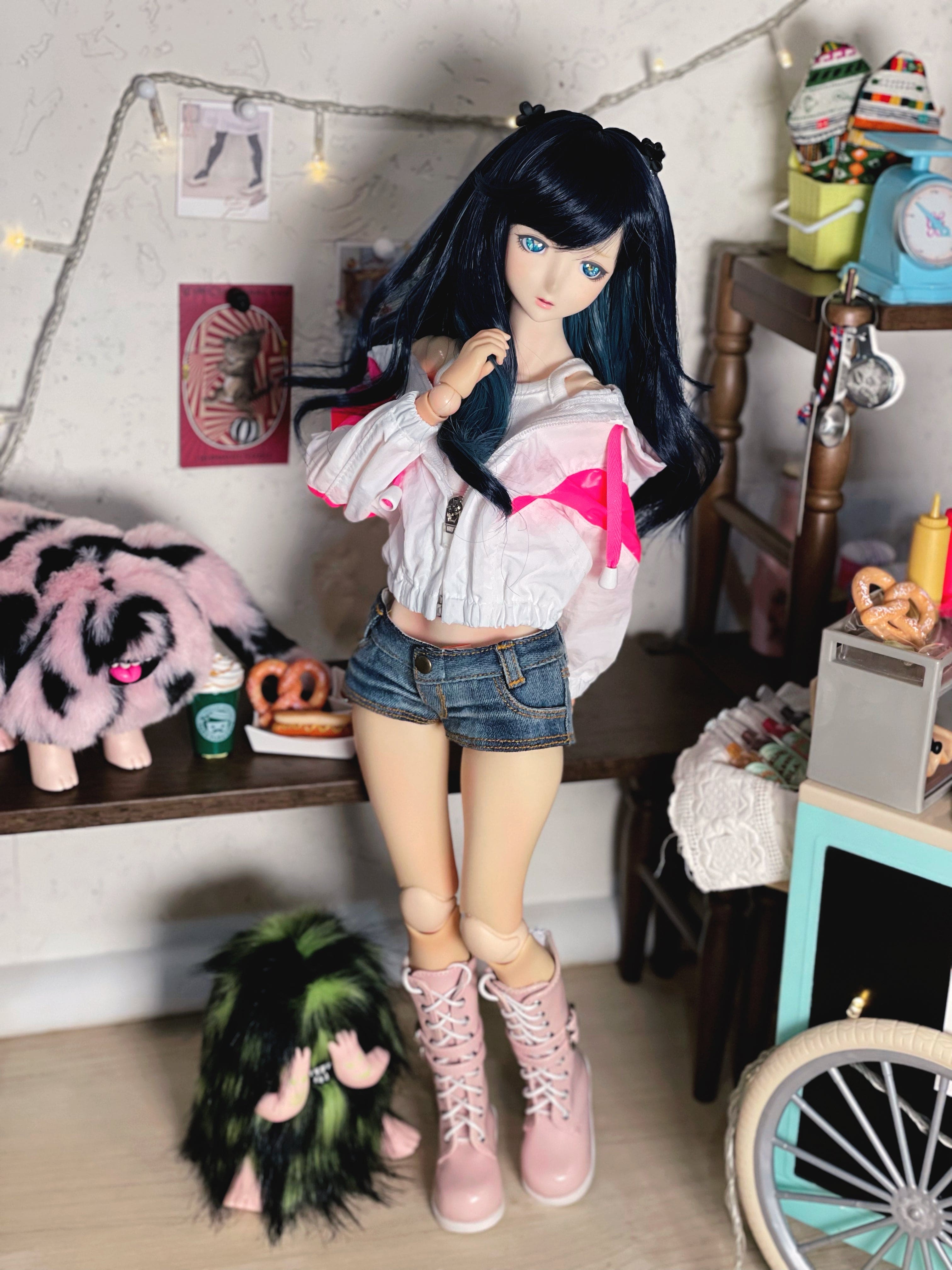 Dollce】ハーフツイン ベビーウィッグ マルチカラー / 7インチ 球体