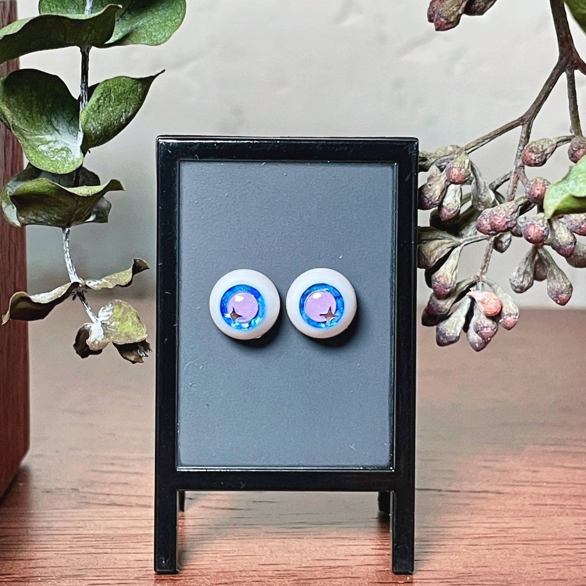 【Dear My Lady】半樹脂閃眼 泡泡糖 藍 紫白星瞳 / 8mm BJD kumukuku Cocoriang OBITSU OB11 - 紀物書館+JiWu Bookstore