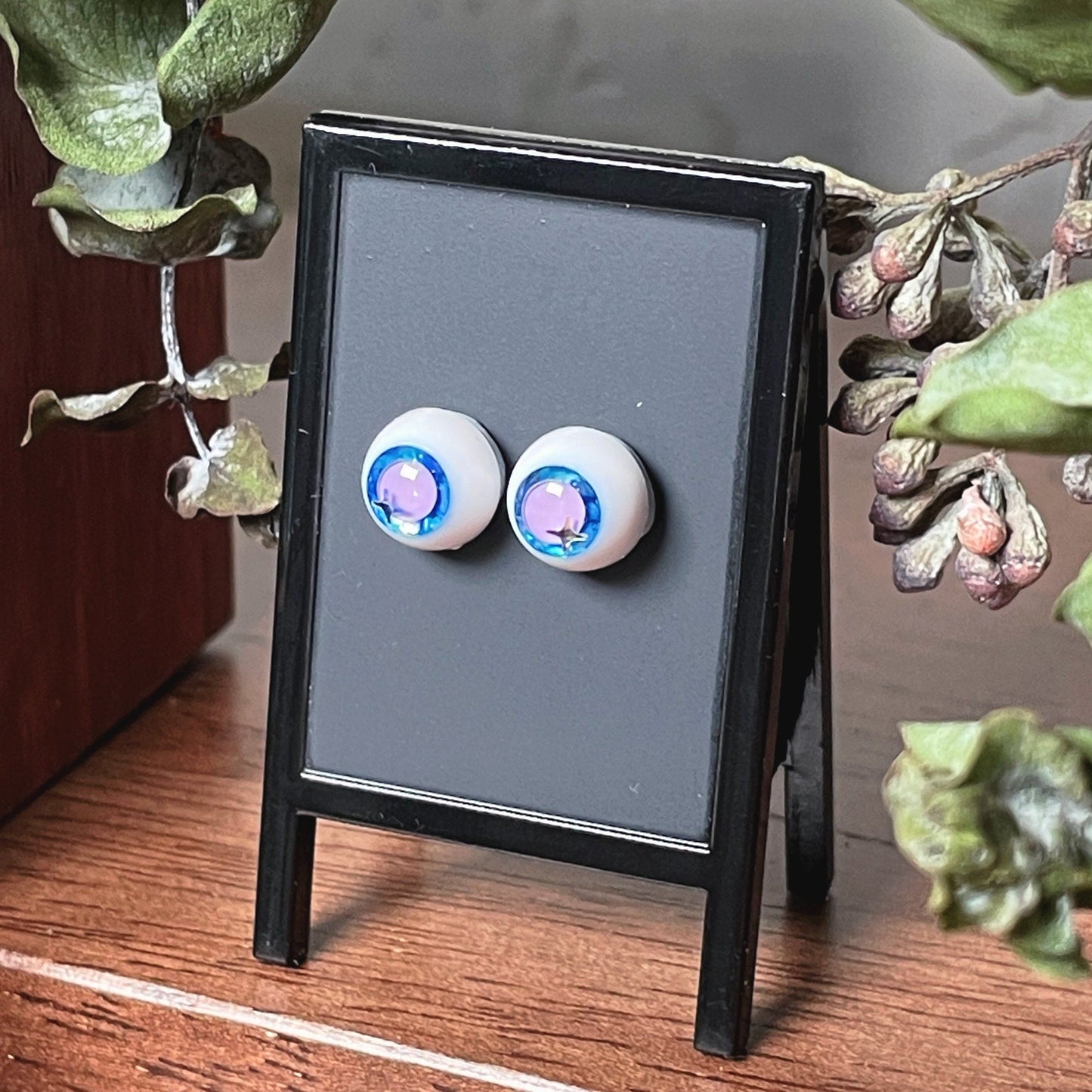 【Dear My Lady】半樹脂閃眼 泡泡糖 藍 紫白星瞳 / 8mm BJD kumukuku Cocoriang OBITSU OB11 - 紀物書館+JiWu Bookstore