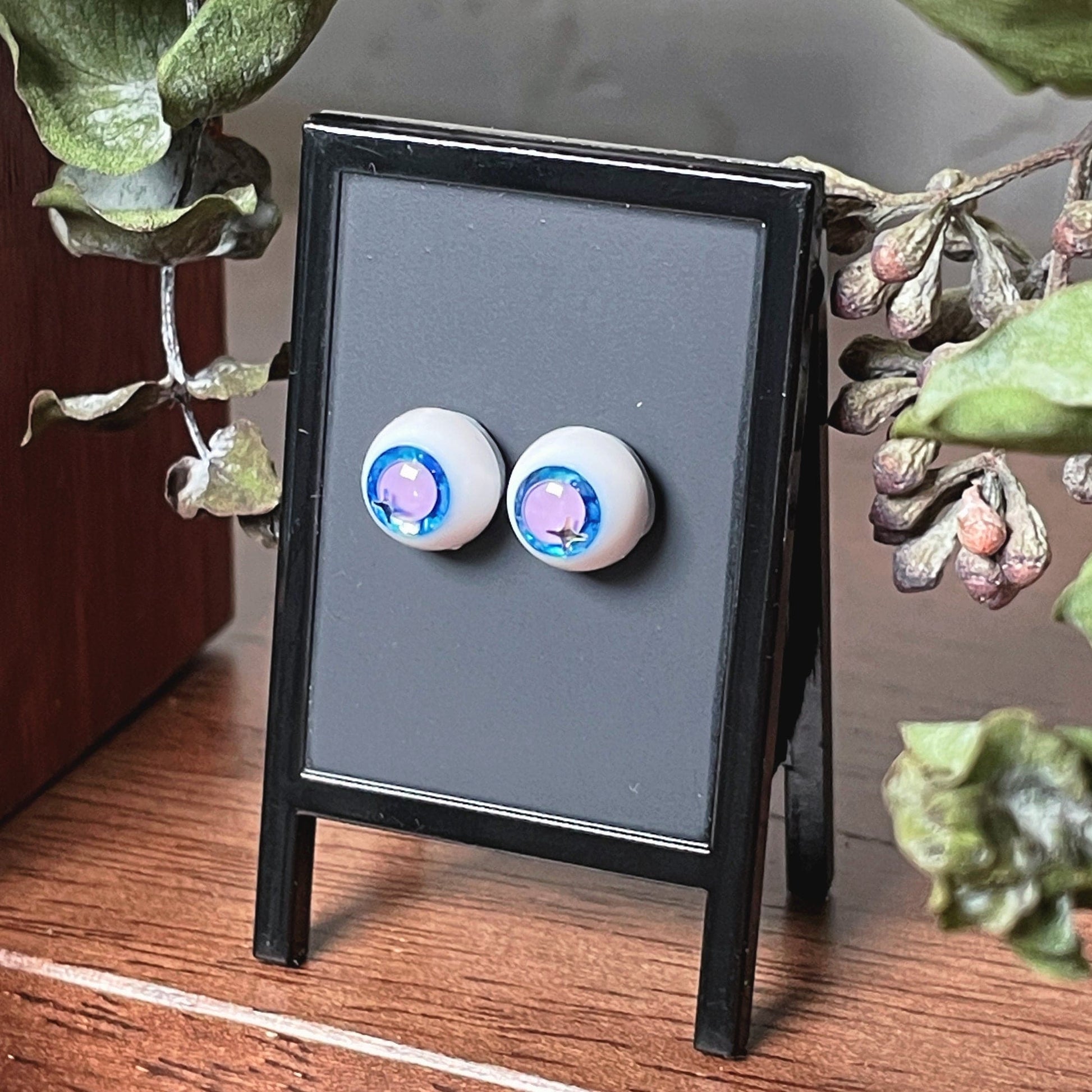 【Dear My Lady】半樹脂閃眼 泡泡糖 藍 紫白星瞳 / 8mm BJD kumukuku Cocoriang OBITSU OB11 - 紀物書館+JiWu Bookstore