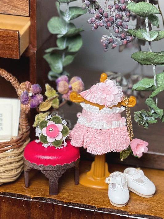 【TrioRhombus小角落】花季小洋裝套組 多色 / BJD kumukuku 小寵 甜心小熊 1/12 - 紀物書館+JiWu Bookstore