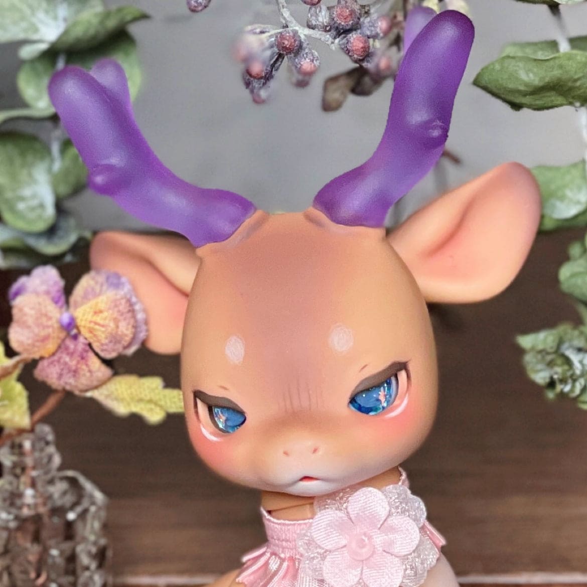 【Dear My Lady】半樹脂閃眼 泡泡糖 藍白星瞳 / 10mm BJD kumukuku Cocoriang OBITSU OB11 - 紀物書館+JiWu Bookstore