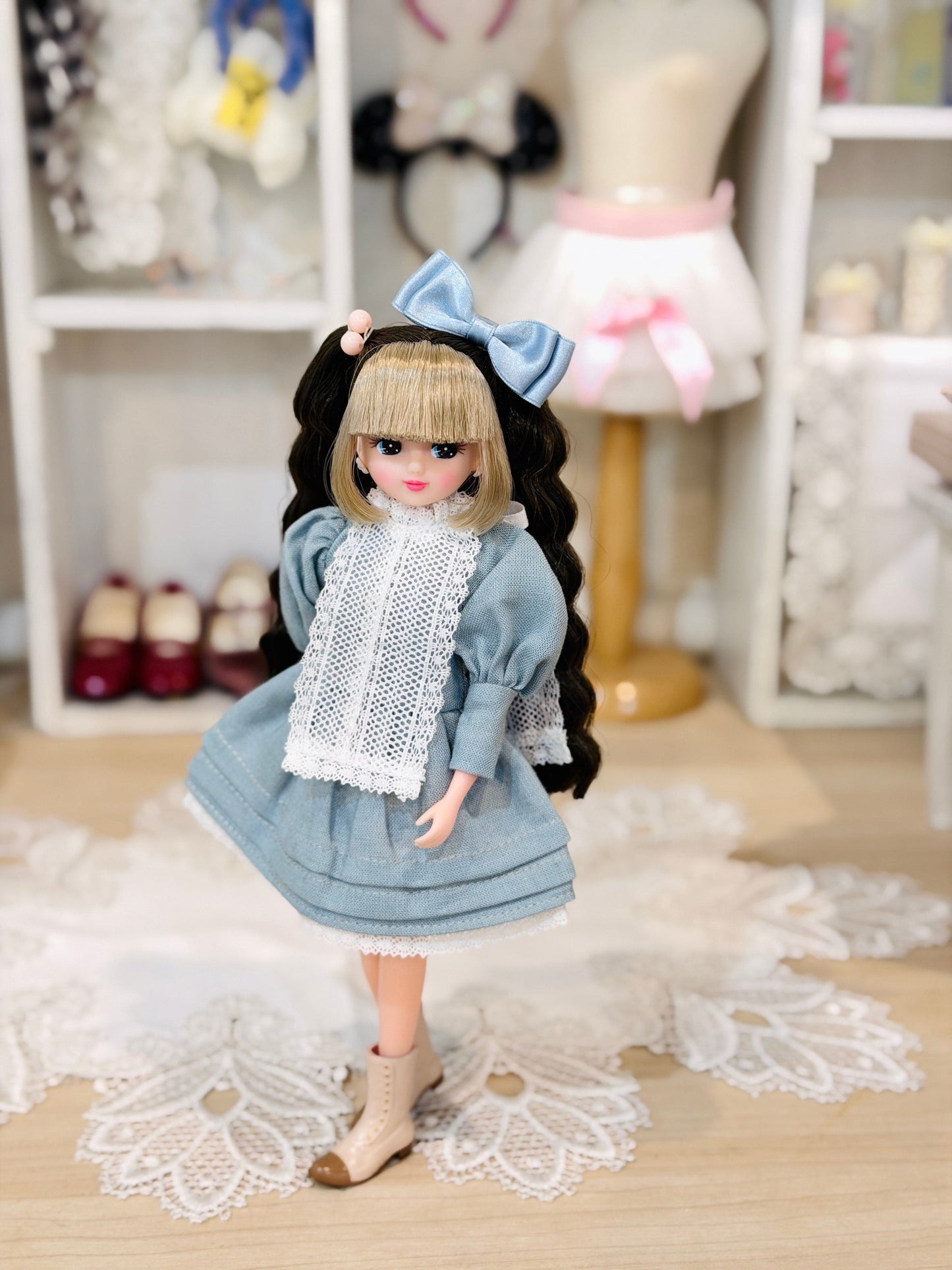 【Licca Castle】Galum Collection 2 蕾絲圍裙洋裝組 / 22cm Pureneemo OB22 ruruko