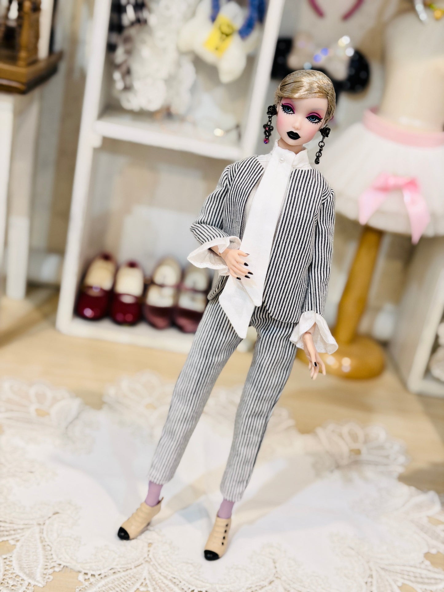 【Licca Castle】Galum Collection 25 條紋褲裝組 / 27cm momoko MISAKI Jenny