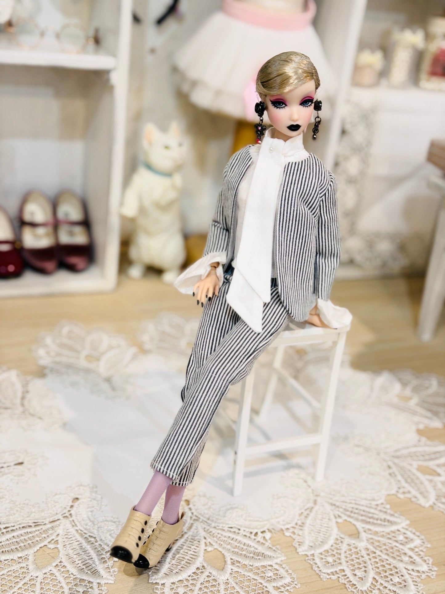 【Licca Castle】Galum Collection 25 條紋褲裝組 / 27cm momoko MISAKI Jenny