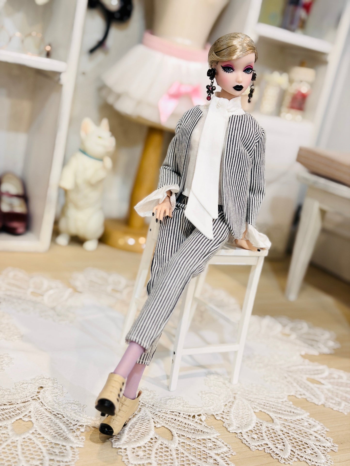 【Licca Castle】Galum Collection 25 條紋褲裝組 / 27cm momoko MISAKI Jenny
