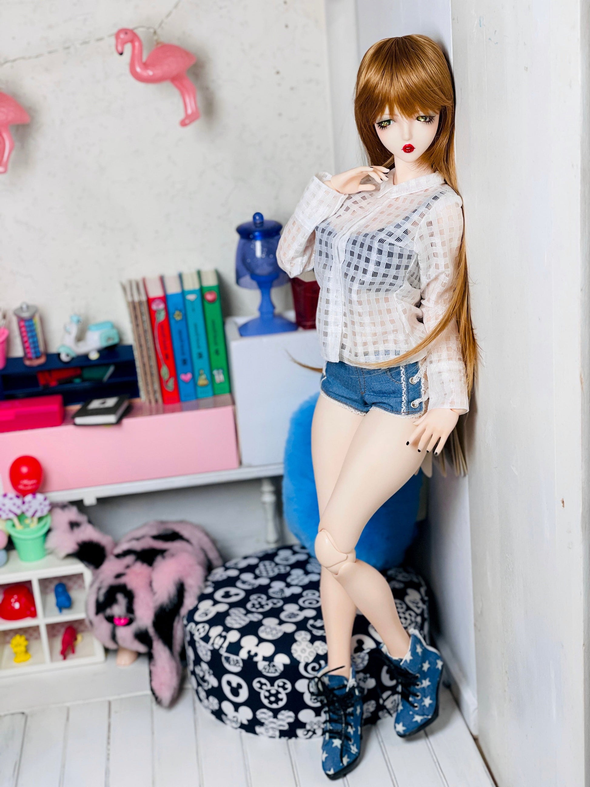 【Fatiao Doll Shop】高跟翻領短靴 S71 多色 / BJD 1/4 MSD MDD - 紀物書館+JiWu Bookstore