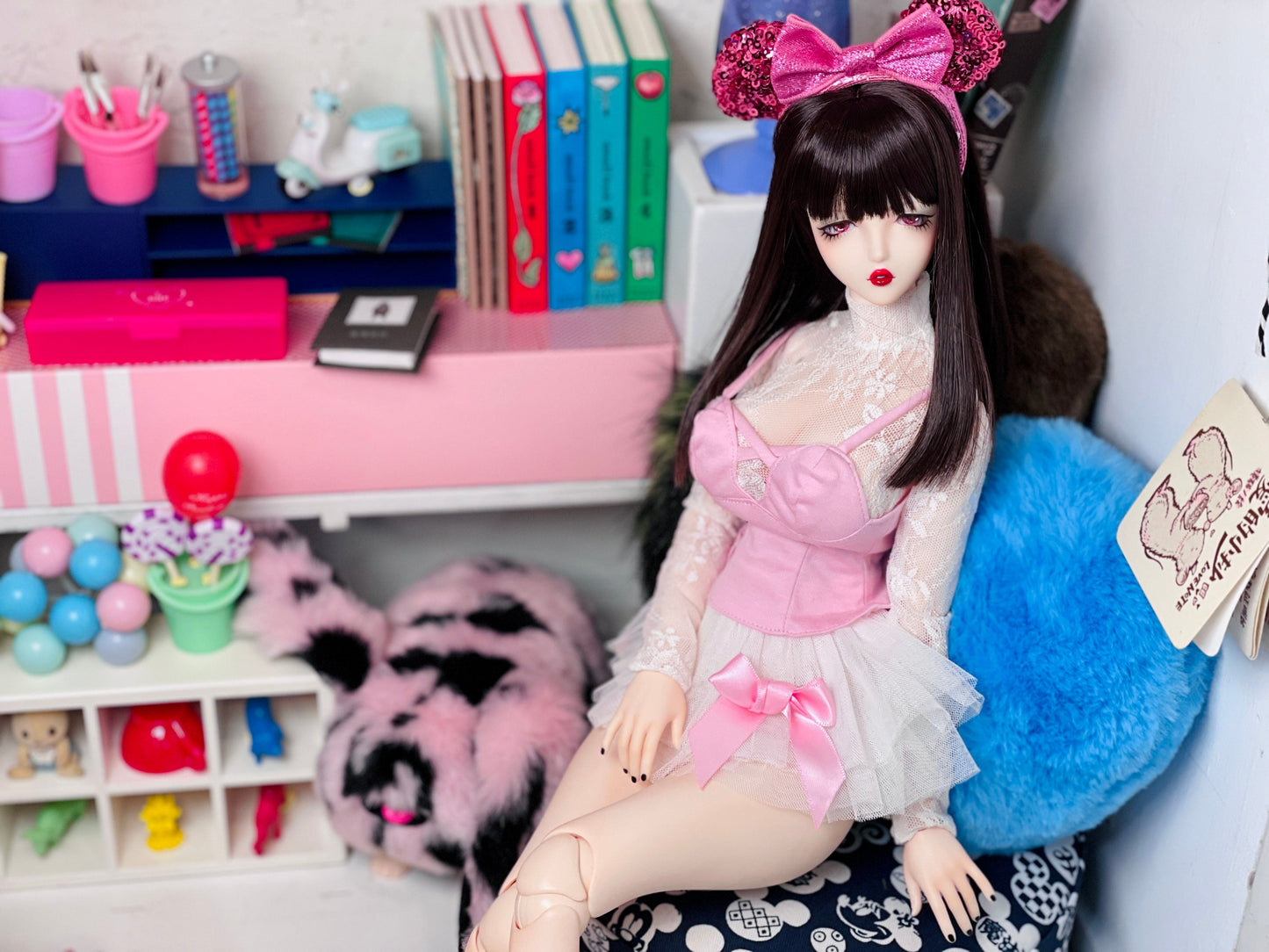 【Dear My Lady】半樹脂閃眼 櫻花 愛心鑽瞳 小虹膜 / 16mm BJD 1/3 1/4 iMdaDoll AngelPhilia - 紀物書館+JiWu Bookstore
